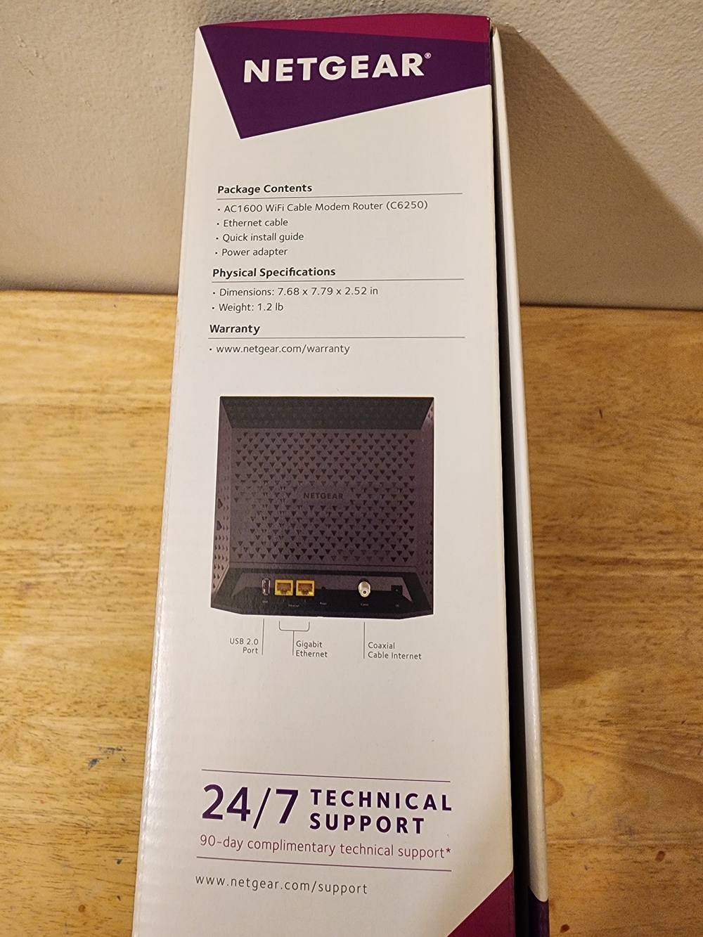 Netgear Nighthawk 6250 Cable Modem Router AC1600 Wi-Fi DOCSIS 3.0 - Picture 11 of 12